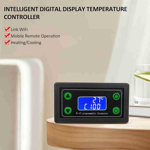 Generic WiFi Remote Temperature Controller, LCD Screen Display with K Type Thermocouple, for Drying Box Incubator Industrial Use in Saudi Arabia
