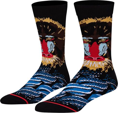 Odd Sox، جوارب رجالية مضحكة ذات علامة تجارية مبتكرة على شكل حيوانات، طاقم أسد، مقاس كبير للبالغين in Kuwait