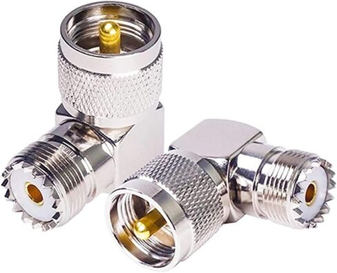 U H F SO239 Female to U H F PL259 Male Right Angle 90 Degree RF Connector 5Pcs in Saudi Arabia