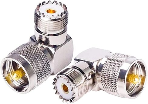 U H F SO239 Female to U H F PL259 Male Right Angle 90 Degree RF Connector 5Pcs in Saudi Arabia