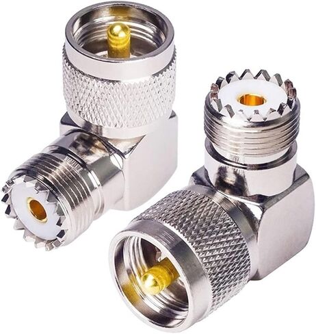 U H F SO239 Female to U H F PL259 Male Right Angle 90 Degree RF Connector 5Pcs in Saudi Arabia