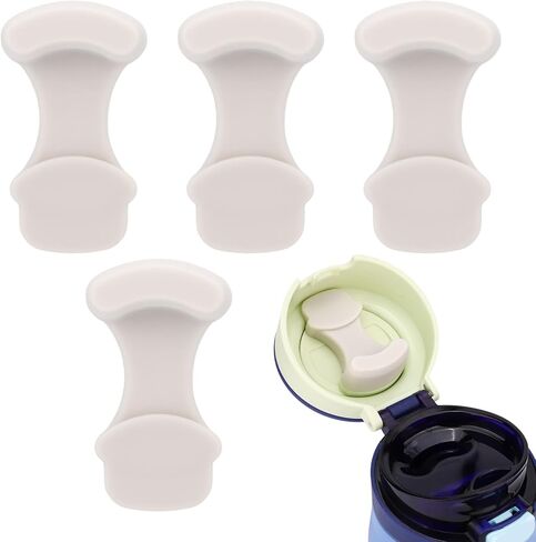 4pcs Water Bottle Top Lid Gaskets, Durable Silicone Lid Stoppers Replacement Accessories for Mesa Loop 24/30oz Water Bottle (Gray) in Saudi Arabia
