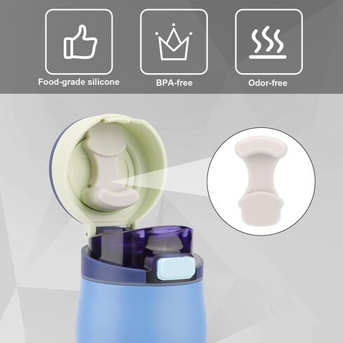 4pcs Water Bottle Top Lid Gaskets, Durable Silicone Lid Stoppers Replacement Accessories for Mesa Loop 24/30oz Water Bottle (Gray) in Saudi Arabia