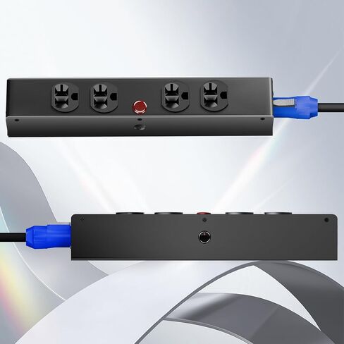 PowerCon Power Connector Box, 4 Edison Power, Suitable for DJ Equipment, Stage Lighting, and Sound Systems.Outlet for Indoor Use in Saudi Arabia