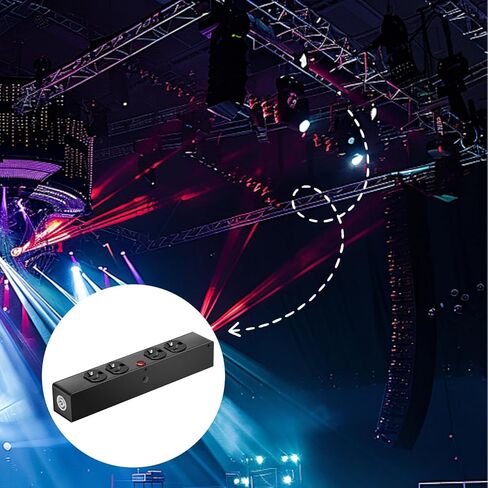 PowerCon Power Connector Box, 4 Edison Power, Suitable for DJ Equipment, Stage Lighting, and Sound Systems.Outlet for Indoor Use in Saudi Arabia