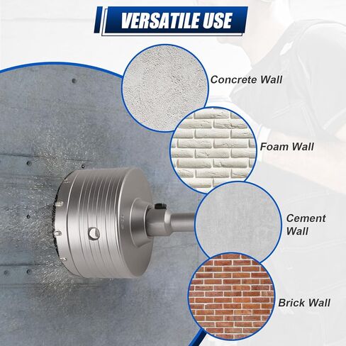 Luney 20PCS Concrete Hole Saw Kits, 30 40 50 65 80 100 110MM, Hole Saw Tool Set with 3 Core Drill Bits & SDS Plus & Max Shank for Concrete Cement Brick Stone Wall Drilling, Concrete Core Drill Bit Set in Kuwait