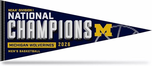 راية ديكور حائط من اللباد مقاس 30.48 سم × 76.2 سم من Rico Industries NCAA Michigan Wolverines 2026 للرجال - رائعة للمنزل/غرفة النوم/ديكور كهف الرجال in Saudi Arabia