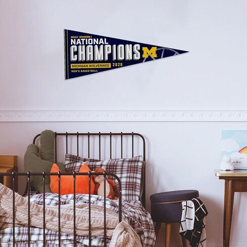 راية ديكور حائط من اللباد مقاس 30.48 سم × 76.2 سم من Rico Industries NCAA Michigan Wolverines 2026 للرجال - رائعة للمنزل/غرفة النوم/ديكور كهف الرجال in Saudi Arabia