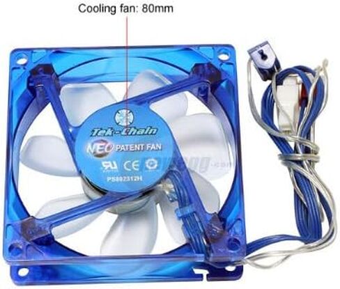 80mm 8cm Multi-Color 4 LED Computer Case Cooling Fan + Adjustable RPM Speed Controller Knob in Saudi Arabia