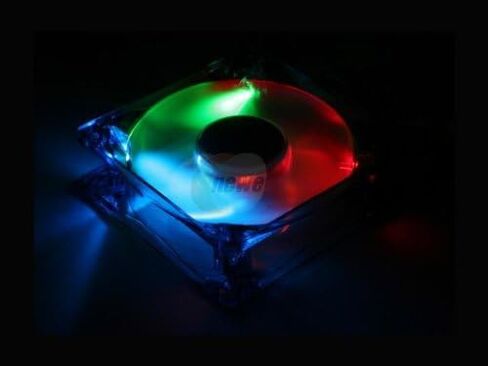 80mm 8cm Multi-Color 4 LED Computer Case Cooling Fan + Adjustable RPM Speed Controller Knob in Saudi Arabia