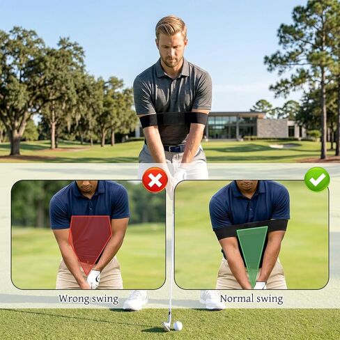 Golf Arm Band Golf Swing Training Aid Golf-Connection Band for Better Tempo, Ball Striking & Consistency, Easy Golf-Swing Training Aid 2.8x13.7 in in Saudi Arabia