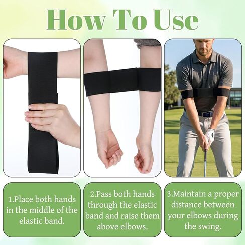 Golf Arm Band Golf Swing Training Aid Golf-Connection Band for Better Tempo, Ball Striking & Consistency, Easy Golf-Swing Training Aid 2.8x13.7 in in Saudi Arabia