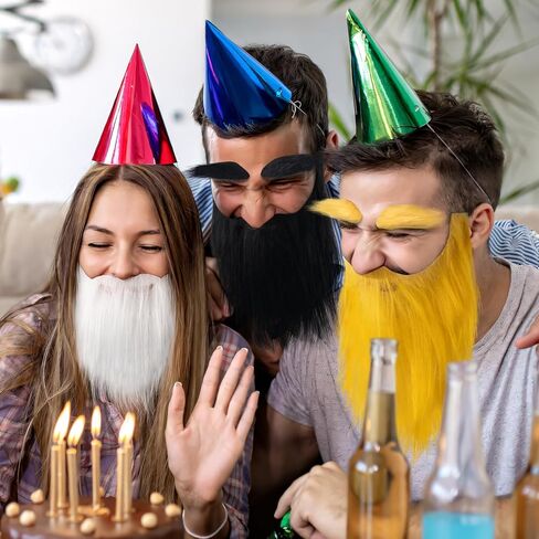 اللحية والحواجب المزيفة من كيكنيك، زي شوارب الملك لشعر الوجه لتزيين لوازم الحفلات، مناسب للبالغين in Kuwait