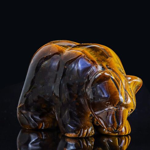 3" Red Banded Carnelian Crystal Bear Figurine Gifts for Hand Carved, Gemstone for Office Bear Statues Home Decor in Saudi Arabia