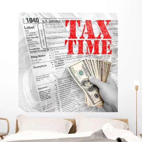Wallmonkeys WM146198 Tax Time Peel and Stick Wall Decals, 48" H x 48" W-Extra Large in Saudi Arabia