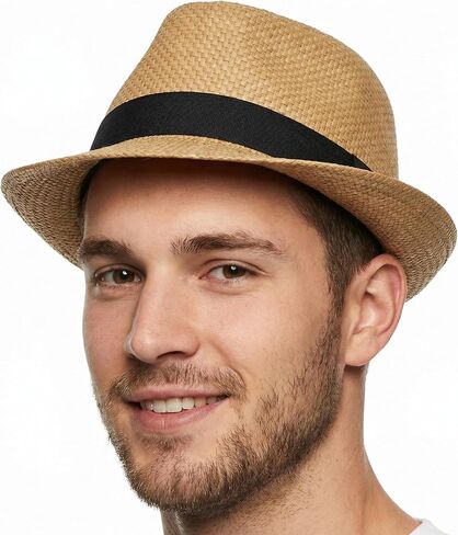 Straw Fedora Hats for Men Women Trilby Fedora Hat Roll Up Hats 1920s Short Brim Panama Hats in Saudi Arabia