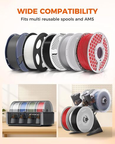 TECBEARS PETG Filament Refill 1.75mm, 3D Printer Filament Refill for Reusable Spool, Dimensional Accuracy +/- 0.02mm, 1kg per Spool, 2 Pack, Olive Green in Saudi Arabia