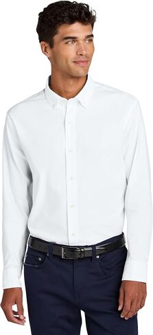 Unisex Long Sleeve Modern Oxford Shirt | Lightweight Collared Shirt for Men & Women, Business Casual Top in Saudi Arabia