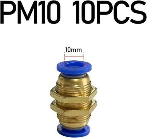 10 قطعة PM4 PM6 PM8 PM10 هوائي سريع منظم ضغط سريع الأنابيب خنق صمام ضاغط الملحقات تركيب هوائي (PM10) in Kuwait