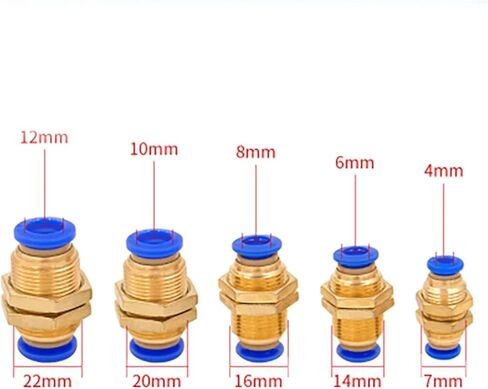 10 قطعة PM4 PM6 PM8 PM10 هوائي سريع منظم ضغط سريع الأنابيب خنق صمام ضاغط الملحقات تركيب هوائي (PM10) in Kuwait