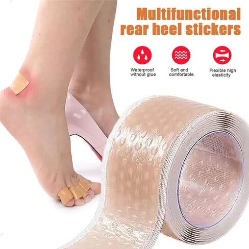 1pc 100cm Gel Heel Protector Foot Patches Adhesive Blister Pads Heel Liner Shoes Stickers Relief Plaster Foot Care Cushion Grip in Saudi Arabia
