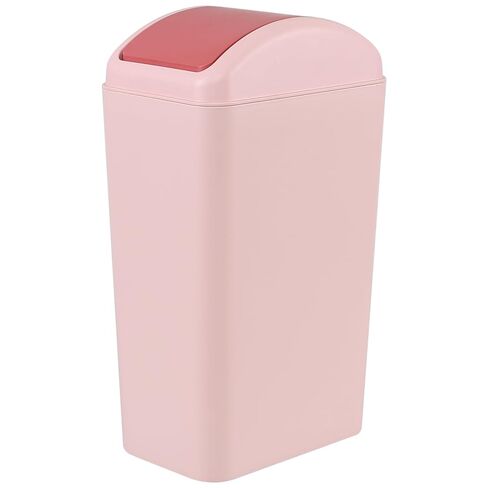 سلة مهملات يورايت سعة 3.5 جالون، سلة قمامة بلاستيكية سعة 12 لتر مع غطاء متأرجح، أخضر in Kuwait