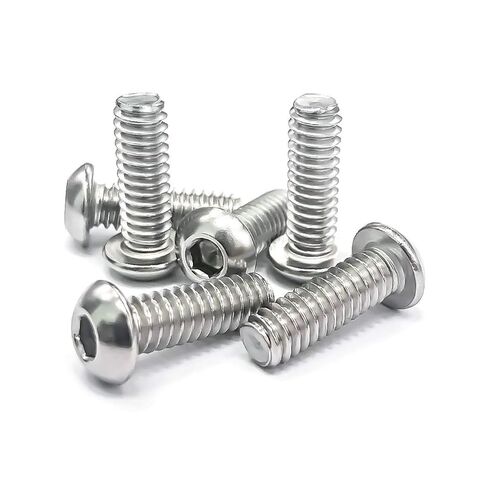 M&Z 1/4-20 * 1/2 Button Head Socket Cap Bolts Screws, 304 Stainless Steel 18-8, Allen Hex Drive, Bright Finish, Fully Machine Thread, Pack of 25 in Saudi Arabia
