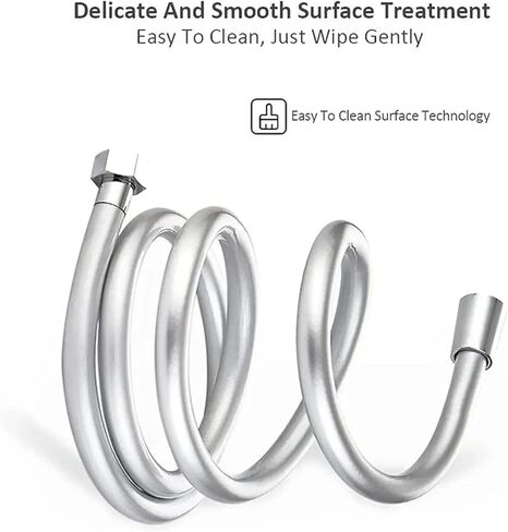 Lfang-Silicone Hose PVC Handheld Shower Head Hose Flexible Anti Winding Explosion-proof Water Tube Bathroom Faucet Hose Extension Pipe, Pressure and explosion proof(Type B-2m) in Saudi Arabia