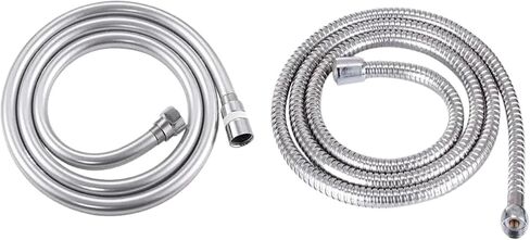 Lfang-Silicone Hose PVC Handheld Shower Head Hose Flexible Anti Winding Explosion-proof Water Tube Bathroom Faucet Hose Extension Pipe, Pressure and explosion proof(Type B-2m) in Saudi Arabia