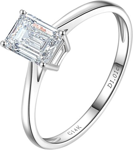 خاتم خطوبة من الذهب الأبيض 14 قيراط والألماس الأزرق للنساء، 0.5-2 قيراط من الألماس بشهادة IGI D-E اللون VS1-VS2 الوضوح in Kuwait