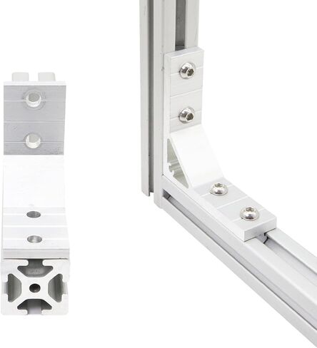 10 Set 10, 25 Series Aluminum Extrusion Profile Corner Bracket 1010 2525 Extruded Hardware 90 Degree Right Angle Connector with M6 Bolts Nuts for 1" x 1" 1 Inch Slot Extruded Aluminum Connect in Saudi Arabia