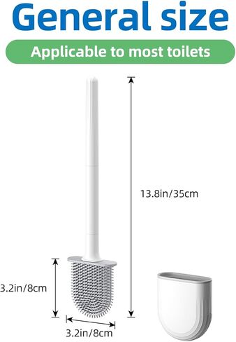Silicone Toilet Brush,Toilet Bowl Brush,Toilet Brush and Holder Set,Rv Toilet Cleaner Brush Wall Mounted for Bathroom，RV Travel Trailers and Campers in Saudi Arabia