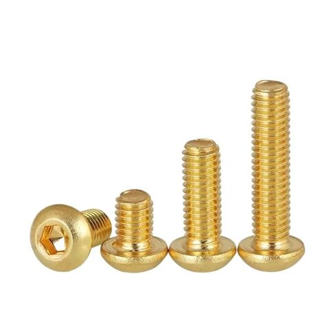 20/50 قطعة M2 M2.5 M3 M4 النحاس عرافة المقبس غطاء مستدير مسمار لولبي الرأس زر مسمار لولبي الرأس مسامير معدنية (12 مللي متر ، M3-50pcs) in Kuwait