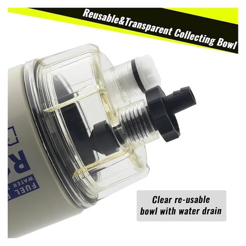 1 قطعة فلتر الوقود R12T فاصل الوقود/الماء محرك فلتر التجميع الكامل in Kuwait