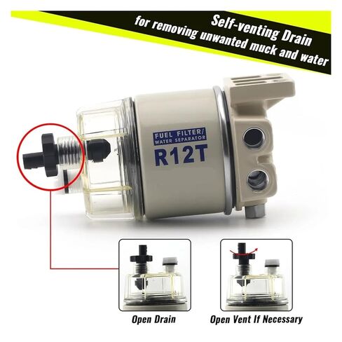 1 قطعة فلتر الوقود R12T فاصل الوقود/الماء محرك فلتر التجميع الكامل in Kuwait