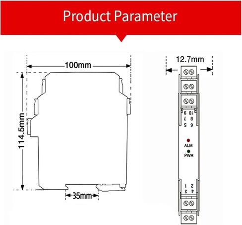 عازل إشارة تيار مستمر 1 في 2 مخرج رفيع للغاية 4-20 مللي أمبير (الإدخال 0-5 فولت) in Kuwait