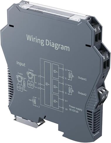 1-Input 2-Output 4-20mA 0-20mA Signal Isolator 35MM DIN Rail(Output 4-20mA,Input 0-20mA) in Saudi Arabia