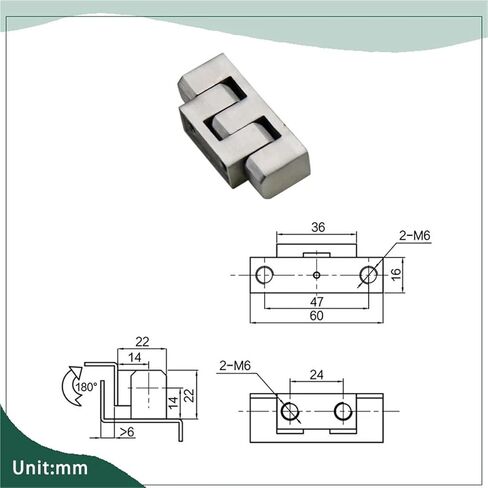 باب 304 مفصل دوار من الفولاذ المقاوم للصدأ قابل للطي قطعة واحدة in Kuwait