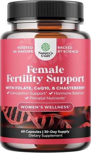 Fertility Supplement for Women with Prenatal Multivitamins - Female Fertility Support with Prenatal Choline Inositol Folate Chasteberry and CoQ10 Blend for Women to Promote Faster Conception in Saudi Arabia