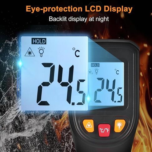 Thermometer Digital Thermometer Meter Industrial Meter Infrared Thermometer -50~600℃ Infrared Thermometer Industrial Measuring Meter NJTY Infrared Thermometer Non-Contact Digital Gun -50° in Saudi Arabia