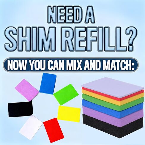 مجموعة طبقات تسطيح الجدار الرغوي - مجموعة طبقات تسوية الجدار، معالجة التسوية غير المتساوية للجدران والأسقف والأرضيات (عبوة من 350 قطعة) in Kuwait