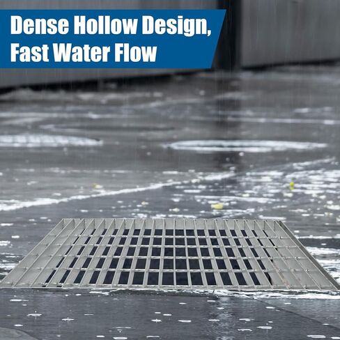 شبكة تصريف من الصلب المجلفن مقاس 24 بوصة × 24 بوصة غطاء تصريف للخدمة الشاقة في الهواء الطلق B125 فئة شبكة الصرف الصحي المعدنية شبكات فولاذية لباحات الممرات والأرضيات الخرسانية in Kuwait