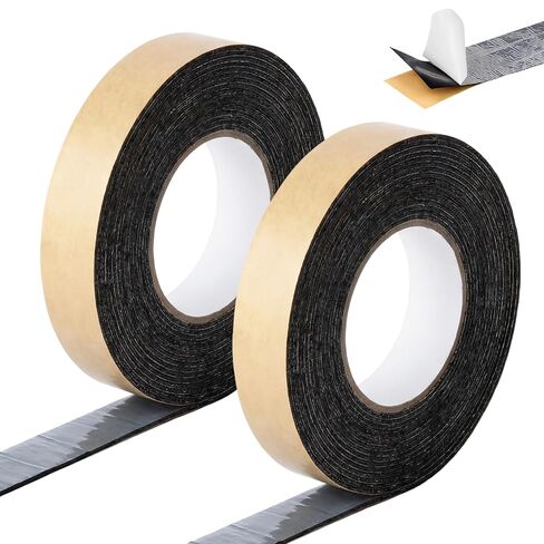2 Pack 2 Inch X 50 Feet Butyl Sealant Tape Double Sided, Black Butyl Tape Weatherproof Rainproof Vapor Barrier for Concrete Block Cinderblock Crawlspace Wall Crawl RV Windows Deck Boat in Saudi Arabia
