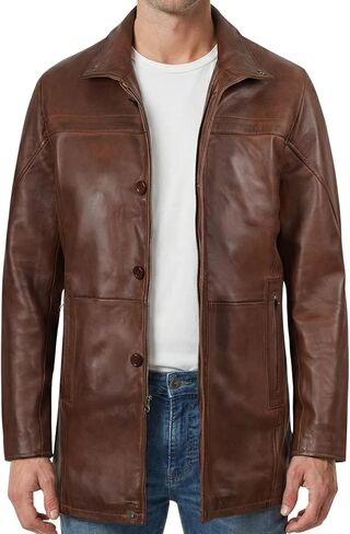 معطف واق من المطر للرجال من Decrum، سترة طويلة بأزرار واحدة، معطف سيارة للرجال in Kuwait