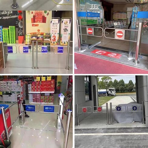 Automatic Rebound Swing Gate Wide Stainless Steel Entrance Manual Door，Spring-Loaded Safety Swing Gate - Automatic 1-Way Door for Supermarkets, Libraries, Stores & Scenic Areas - 150 x 100 c in Saudi Arabia
