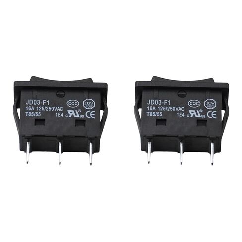 KCD4-3NC 3-Pin 3-Position Double Side Momentary Rocker Switch, 16A 125/250VAC in-Out/Up-Down Spring Return Switch JD03-F1 for Winch & Actuator, 2PCS in Saudi Arabia