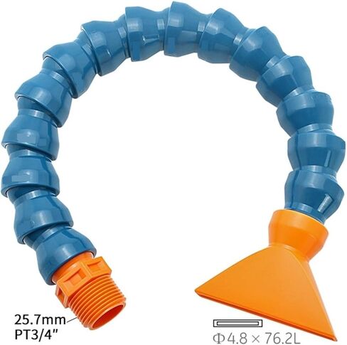 Flexible Oil Coolant Hose 1PC 3/4" Cooling Tube Plastic Flexible Water Large Size Big Flow Rate(Nozzle-6362,150MM-WITH SWITCH) in Saudi Arabia