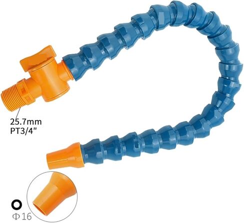 Flexible Oil Coolant Hose 1PC 3/4" Cooling Tube Plastic Flexible Water Large Size Big Flow Rate(Nozzle-6362,150MM-WITH SWITCH) in Saudi Arabia