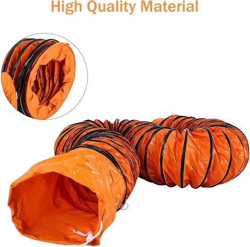 Exhaust Telescopic Hose,5M Telescopic Ventilation Pipe - Nylon PVC Exhaust Hose for Blower Fan, 15cm Diameter, Durable Ventilation Ducting, Ideal for Airflow & Exhaust Systems in Saudi Arabia