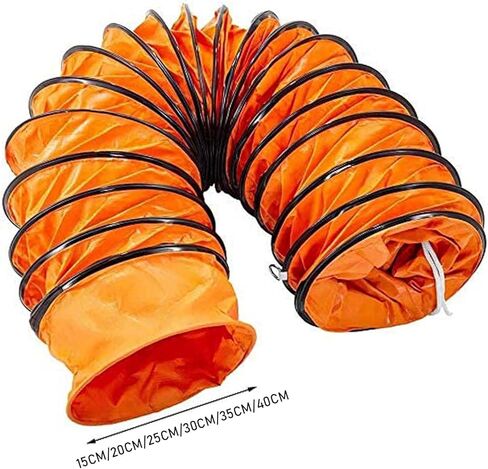 Exhaust Telescopic Hose,5M Telescopic Ventilation Pipe - Nylon PVC Exhaust Hose for Blower Fan, 15cm Diameter, Durable Ventilation Ducting, Ideal for Airflow & Exhaust Systems in Saudi Arabia